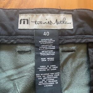 Travis Mathew Black Flat Front Men's Shorts